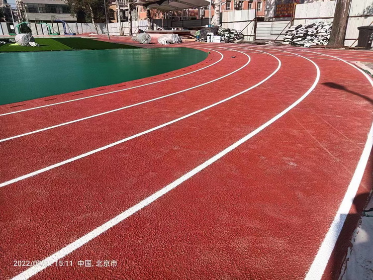 保定市安国市****中学篮球场硅PU施工